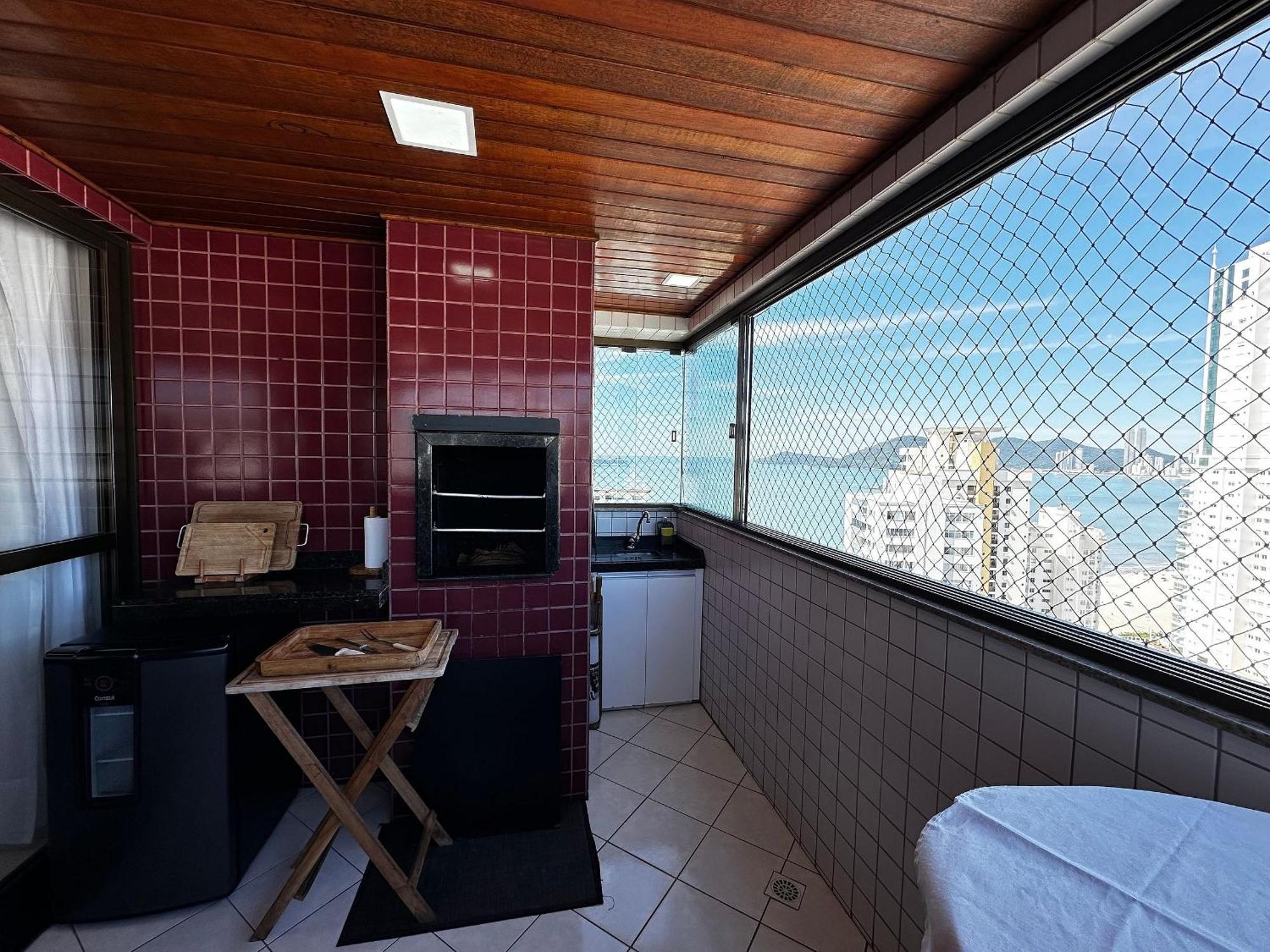 Ct01- Vista Mar| Telas Protecao| Churrasq, Garagem Balneario Camboriu Exterior photo